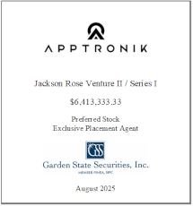 GSS Capital Group selected transaction — Apptronik · Aug2025