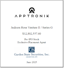 GSS Capital Group selected transaction — Apptronik · Jun2025