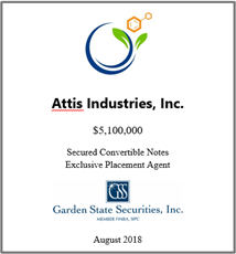 GSS Capital Group selected transaction — Attis · Aug2018