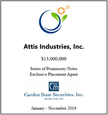 GSS Capital Group selected transaction — Attis · Jannov2019