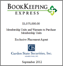 GSS Capital Group selected transaction — Bookkeeping