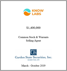 GSS Capital Group selected transaction — Know · Marchoct2019