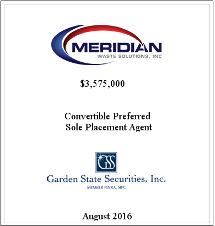 GSS Capital Group selected transaction — Meridian2016