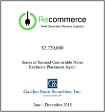 GSS Capital Group selected transaction — Recommerce · Jundec2018