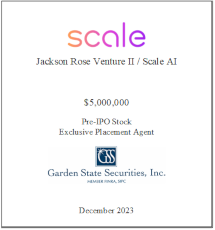 GSS Capital Group selected transaction — Scale · Dec2023