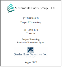 GSS Capital Group selected transaction — Sustainable · Aug2023