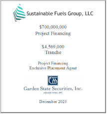 GSS Capital Group selected transaction — Sustainable · Dec2023