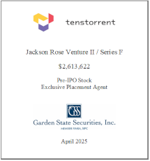 GSS Capital Group selected transaction — Tenstorrent · Apr2025