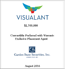 GSS Capital Group selected transaction — Visualant2016